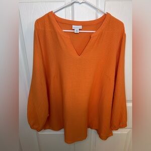 Liz Claiborne Vibrant textured V-Neck Blouse